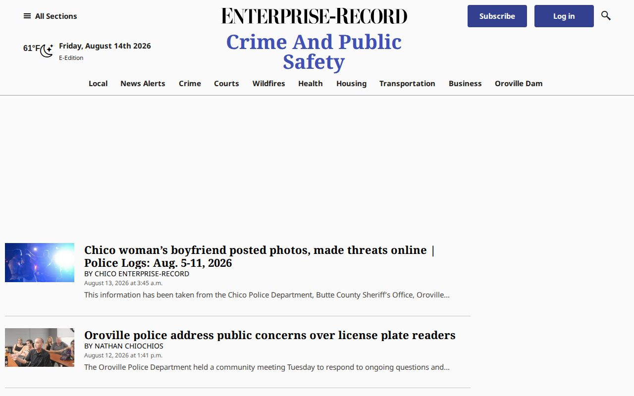 Butte County crime news in the Chico Enterprise-Record public safety section